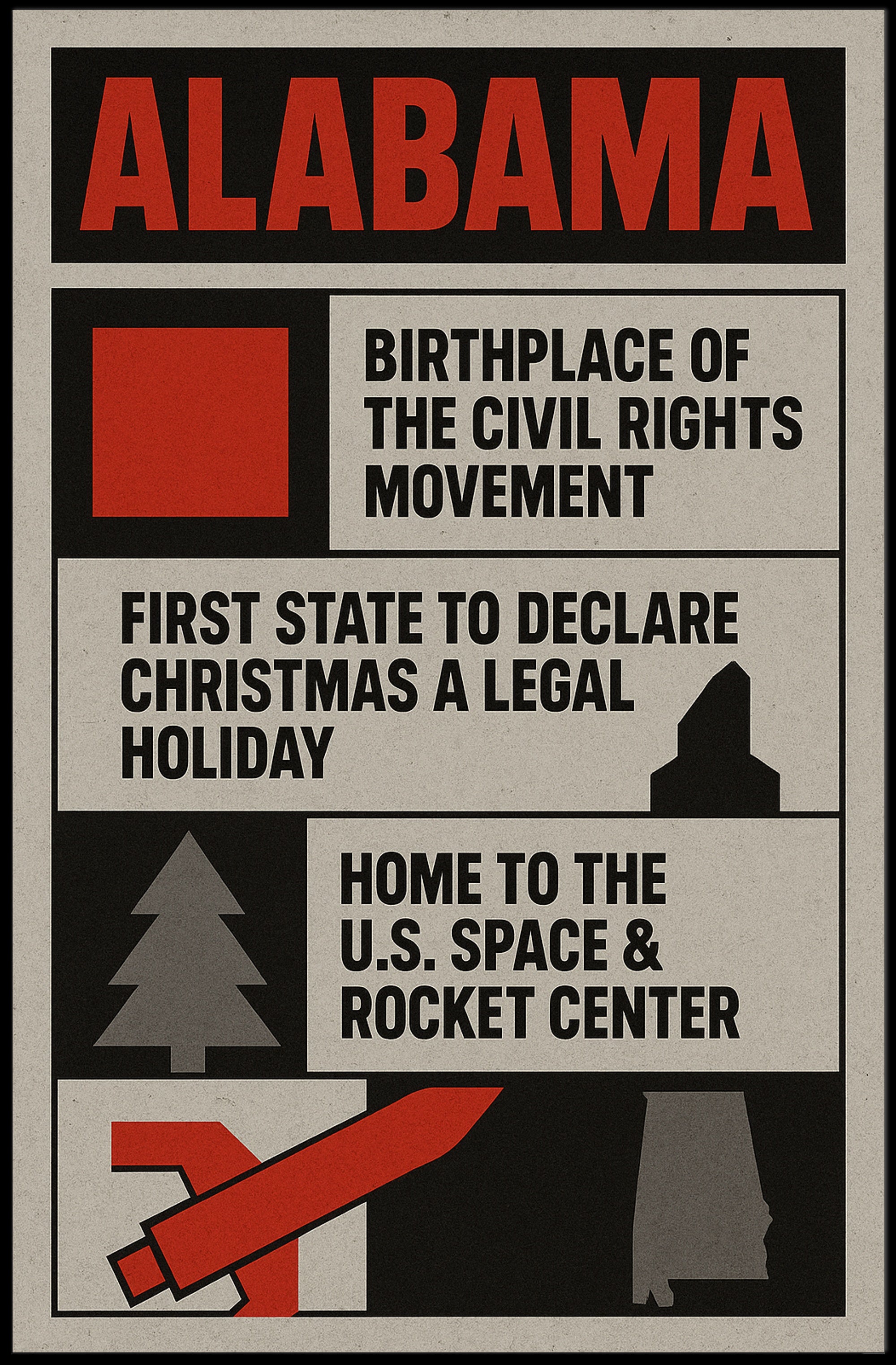 Alabama Highlights Poster Wall Art Print PosterGoat