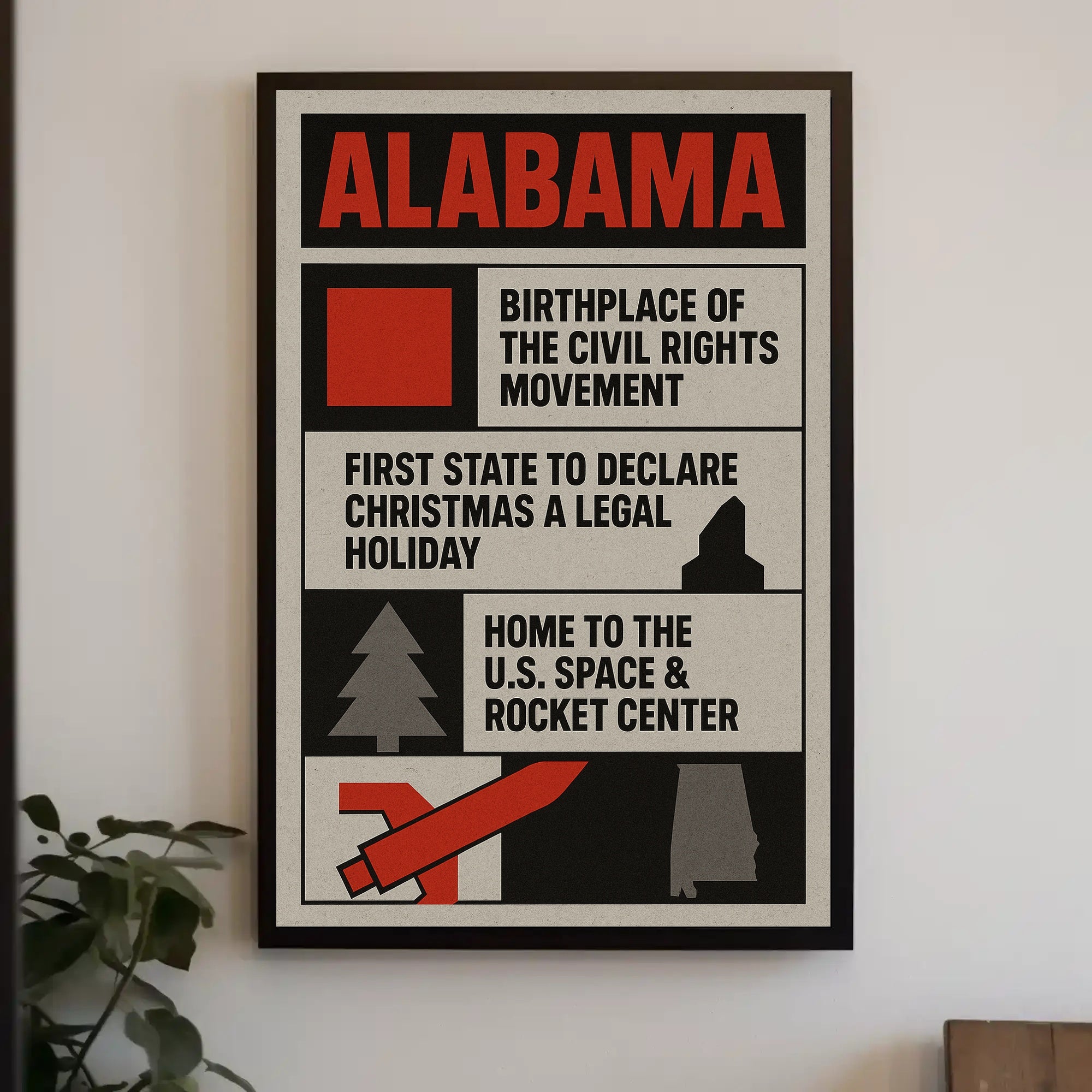 Alabama Highlights Poster Wall Art Print PosterGoat