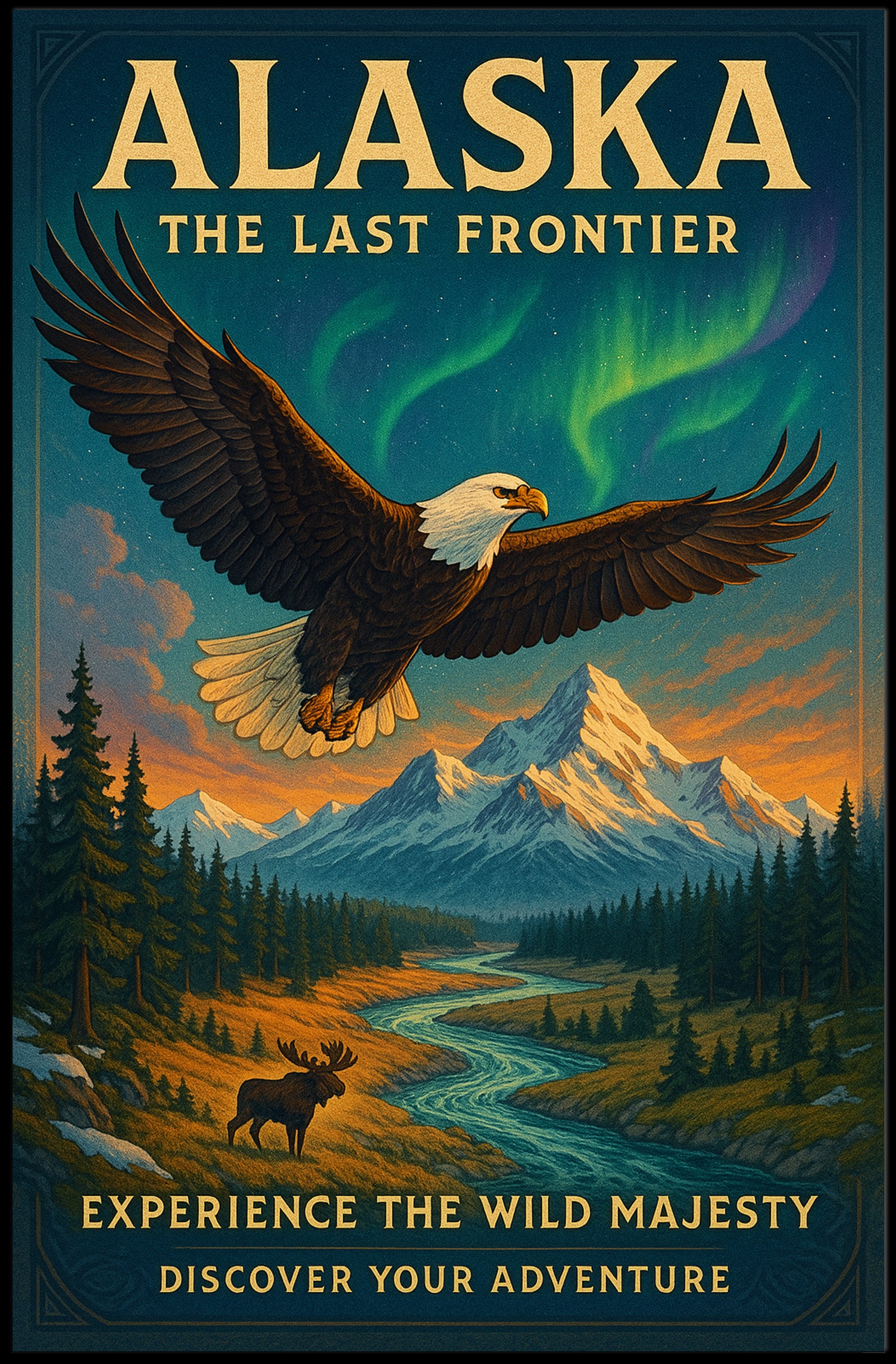 Alaska The Last Frontier Poster PosterGoat