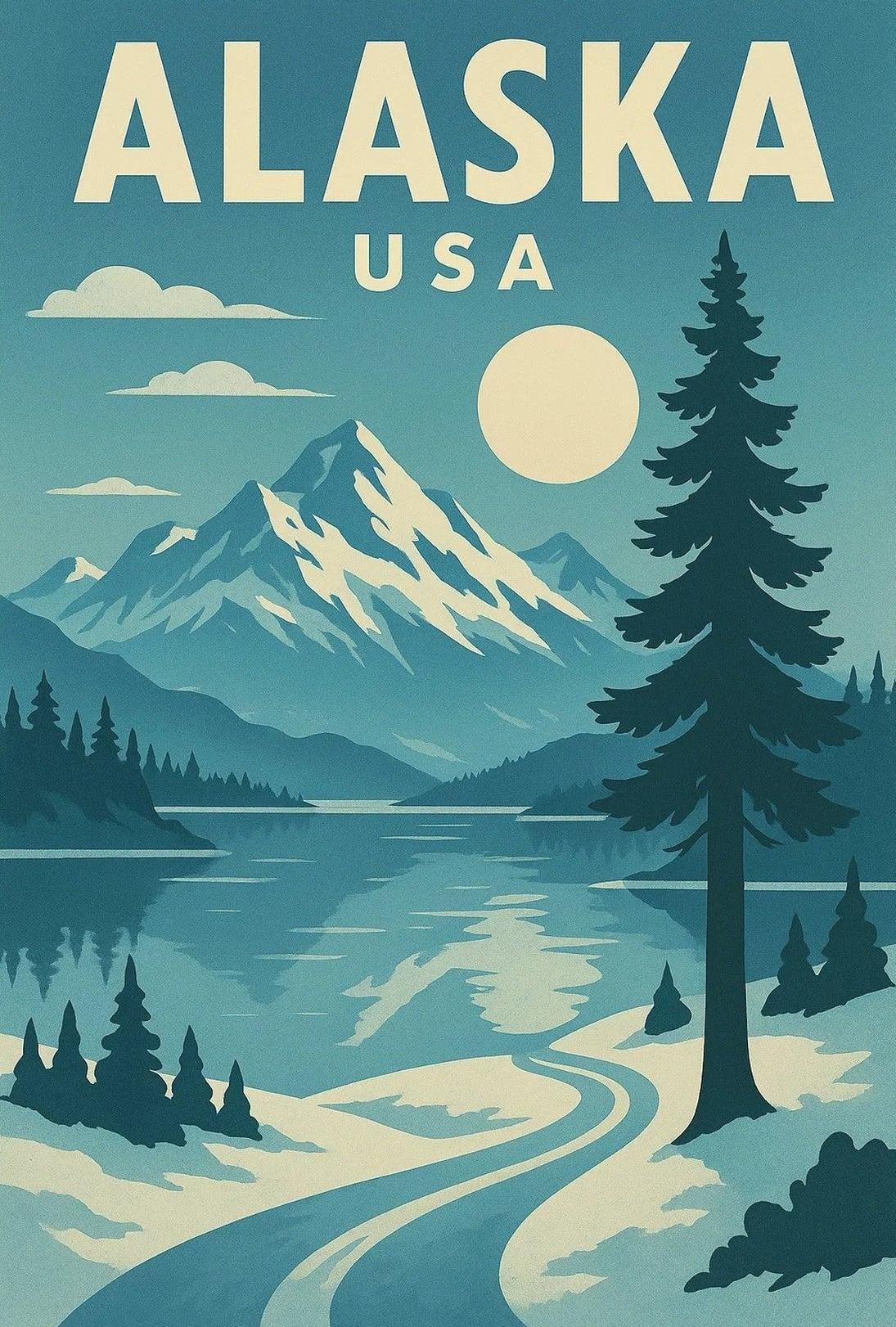 Alaskan Adventure Travel Poster PosterGoat