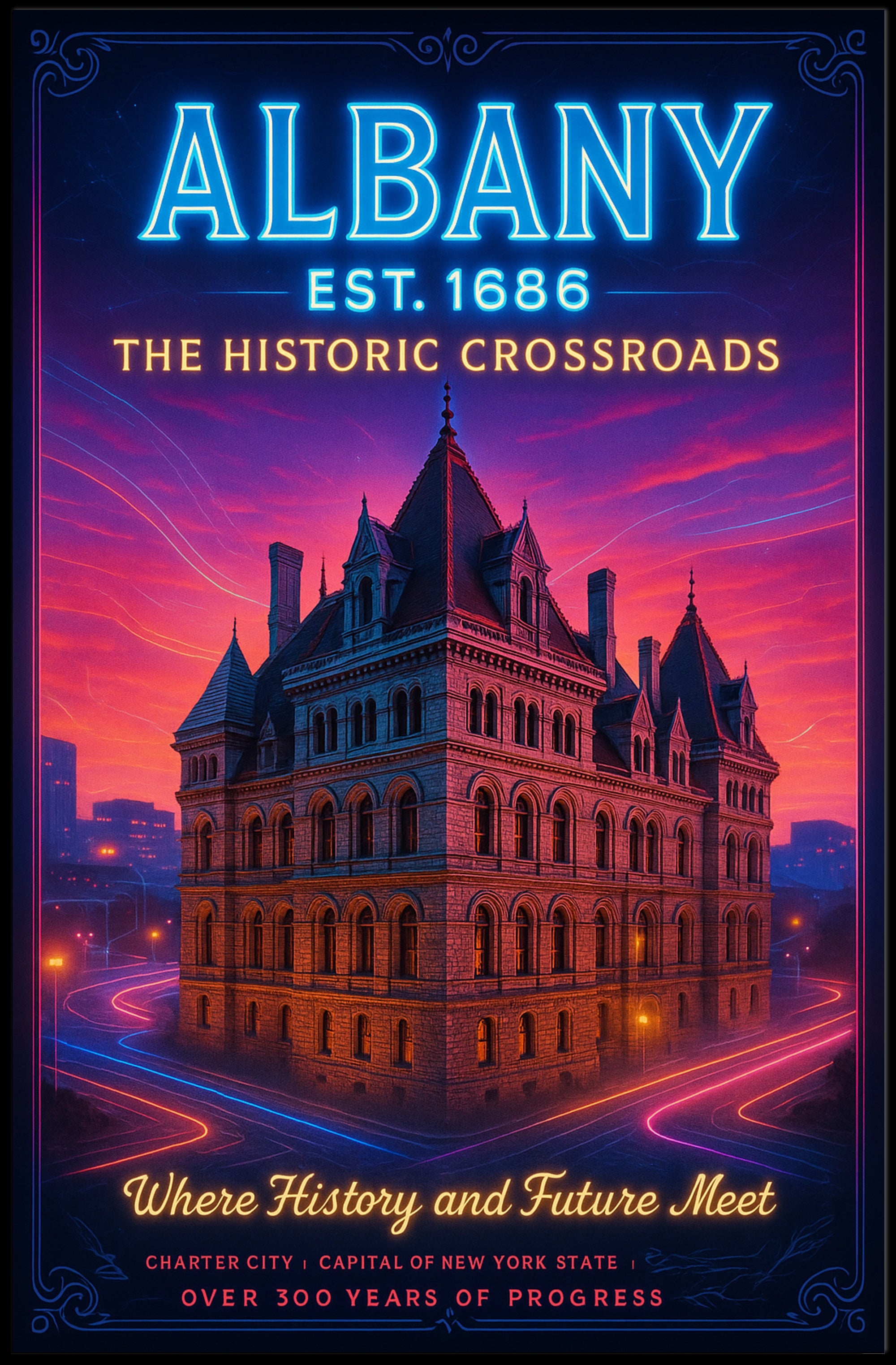 Albany The Historic Crossroads Poster PosterGoat