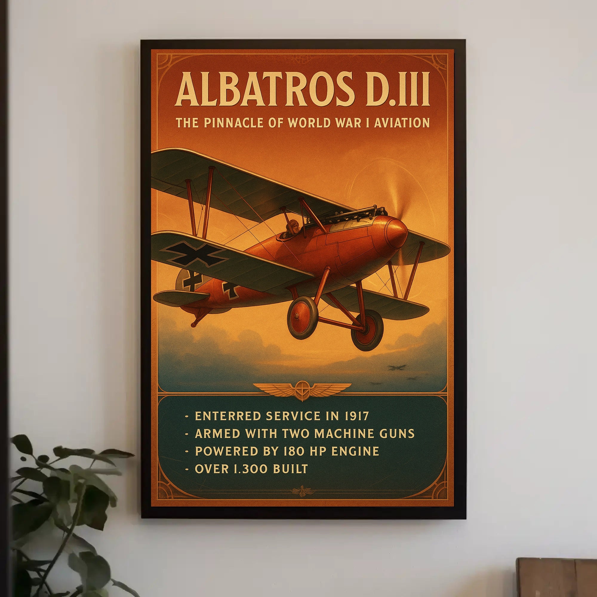 Albatros D.III Pinnacle of World War I Aviation Poster PosterGoat