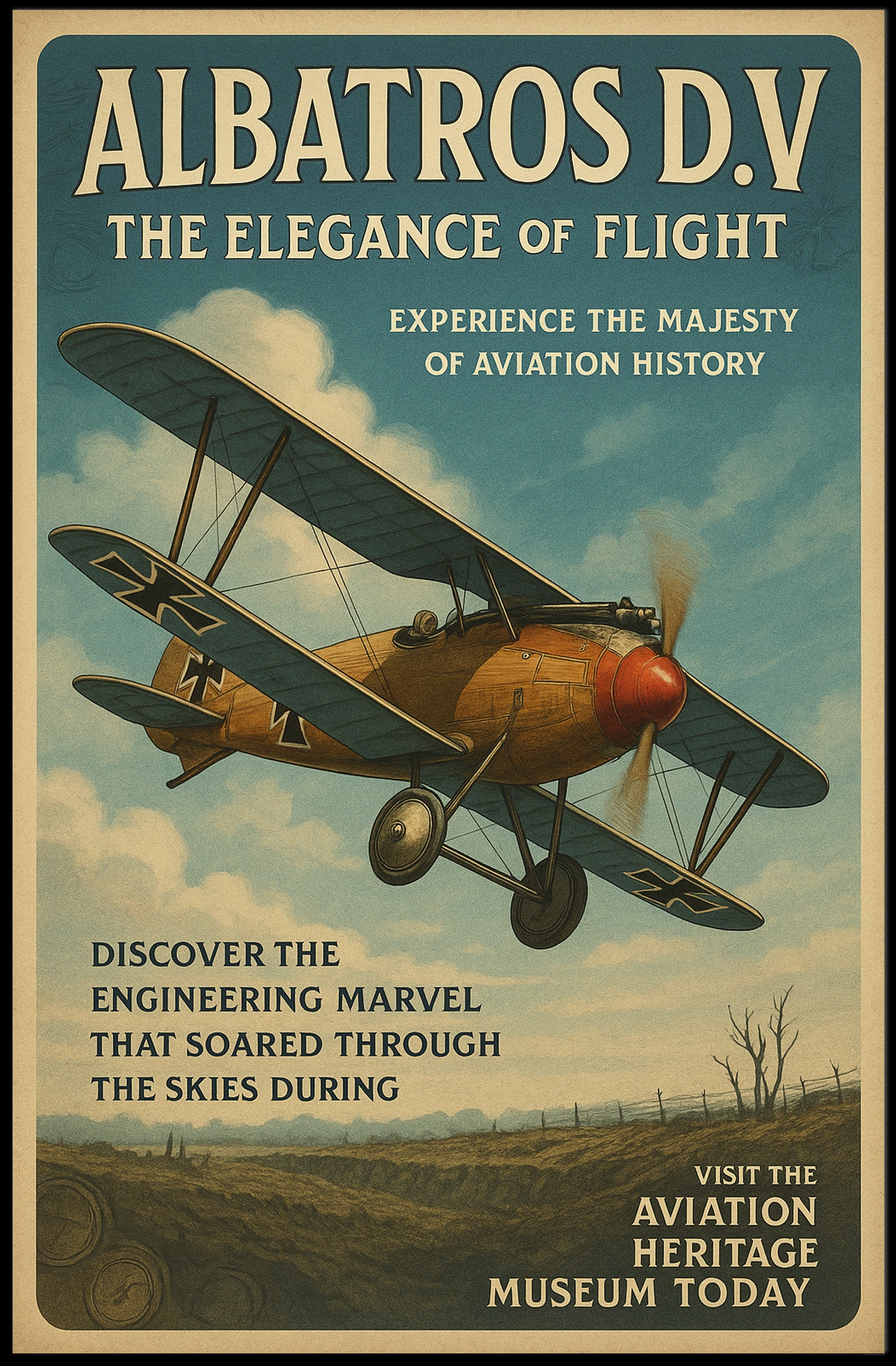 Albatros D.V The Elegance of Flight Poster PosterGoat