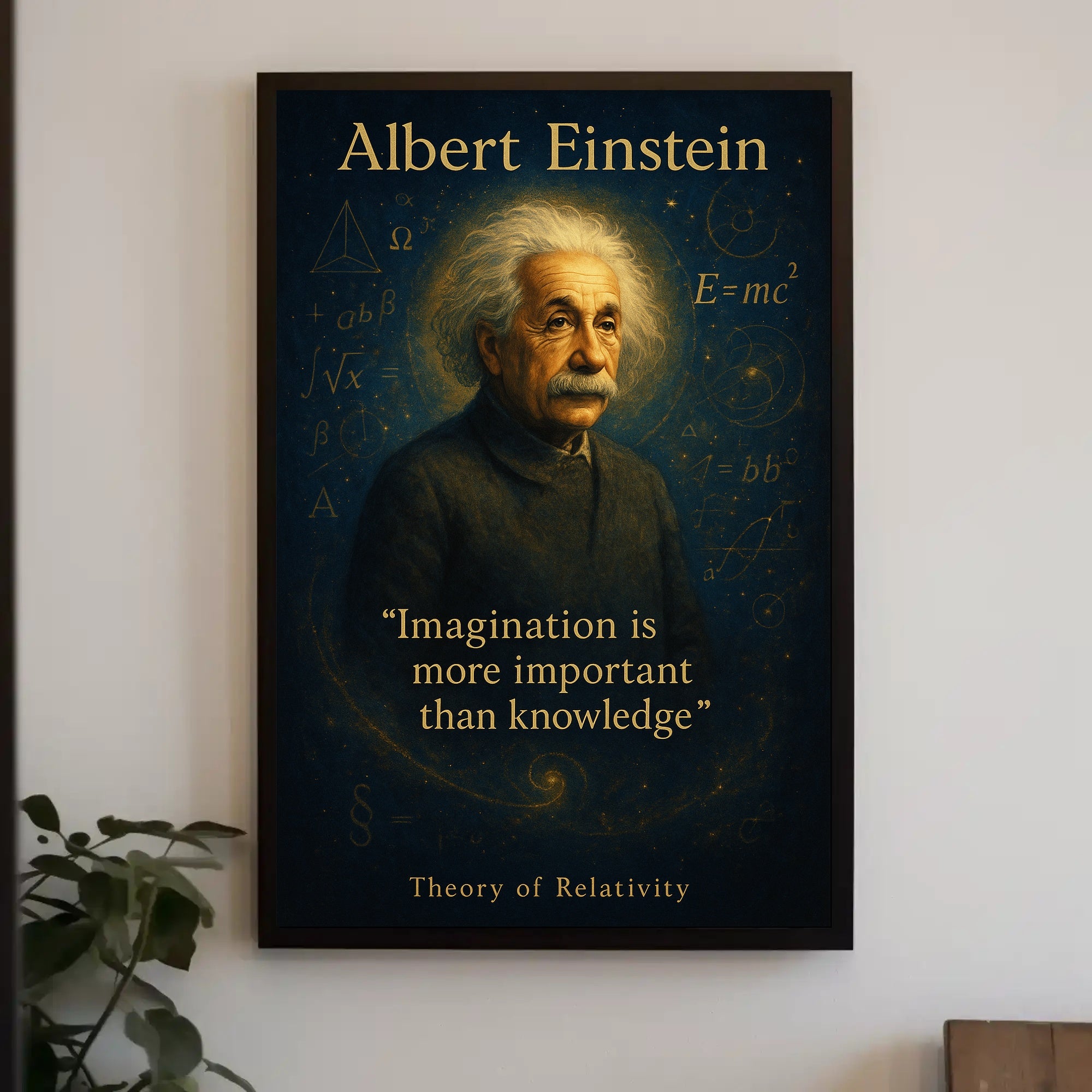 Albert Einstein Imagination Wall Art Print PosterGoat