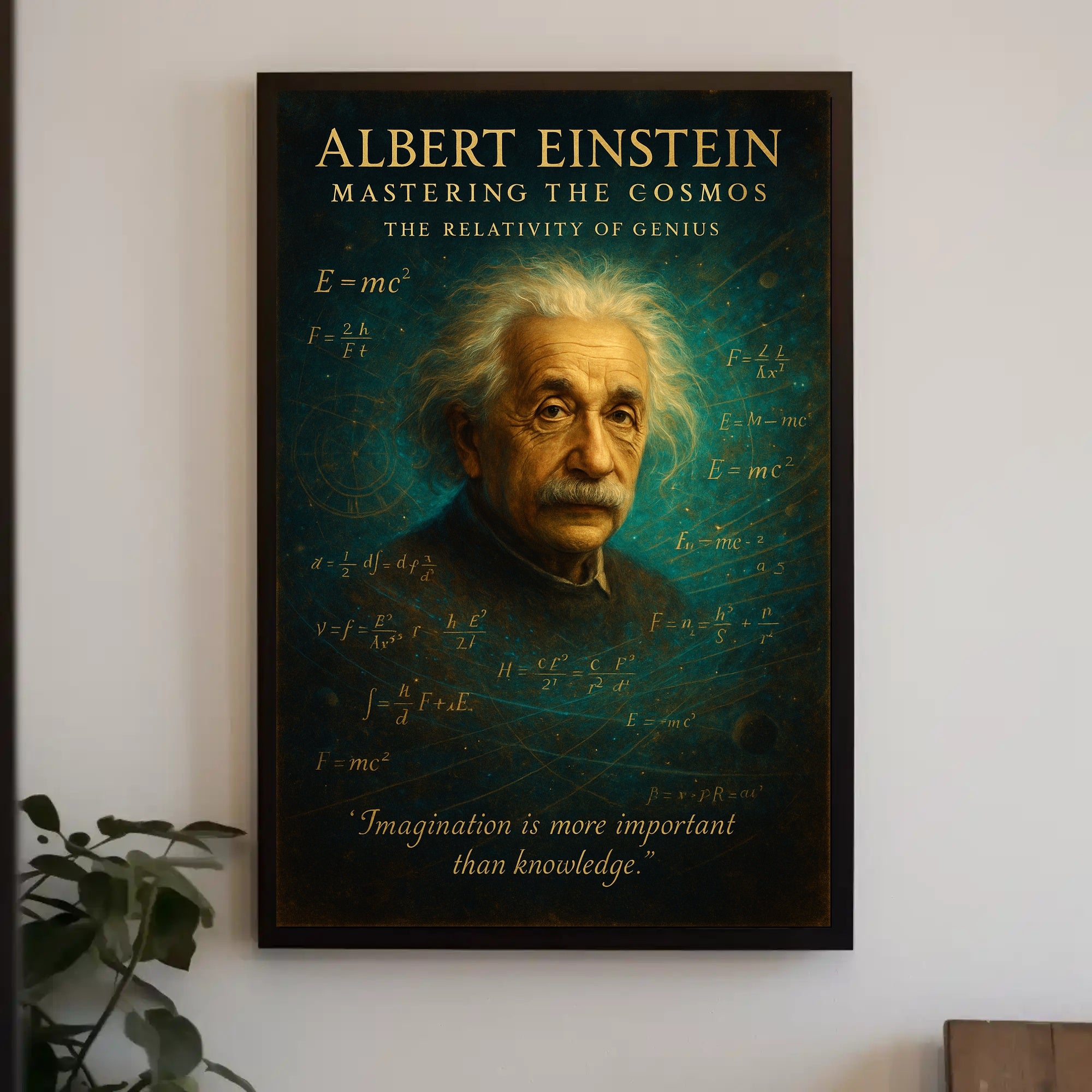 Albert Einstein Mastering The Cosmos Poster PosterGoat