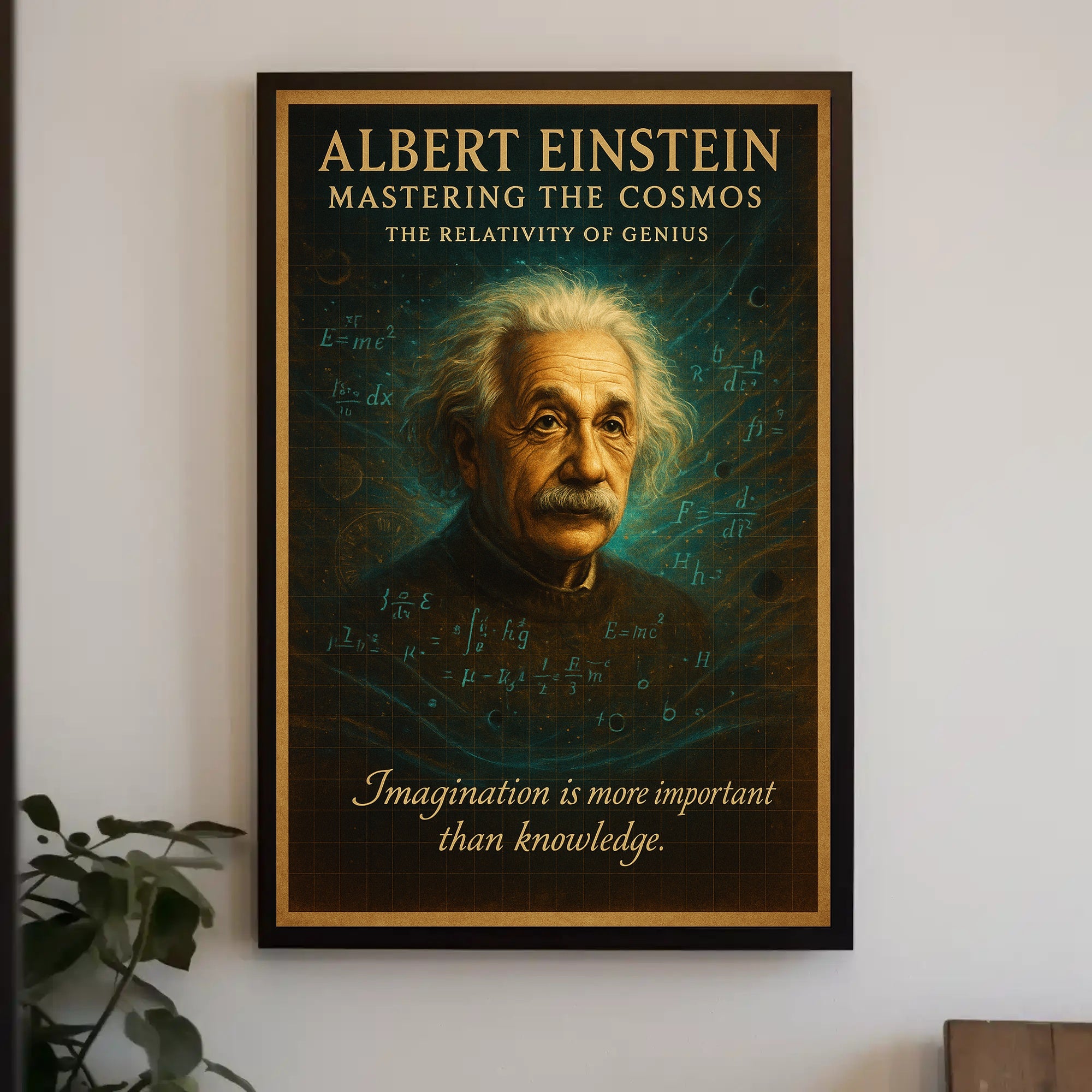 Albert Einstein Mastering The Cosmos Poster PosterGoat