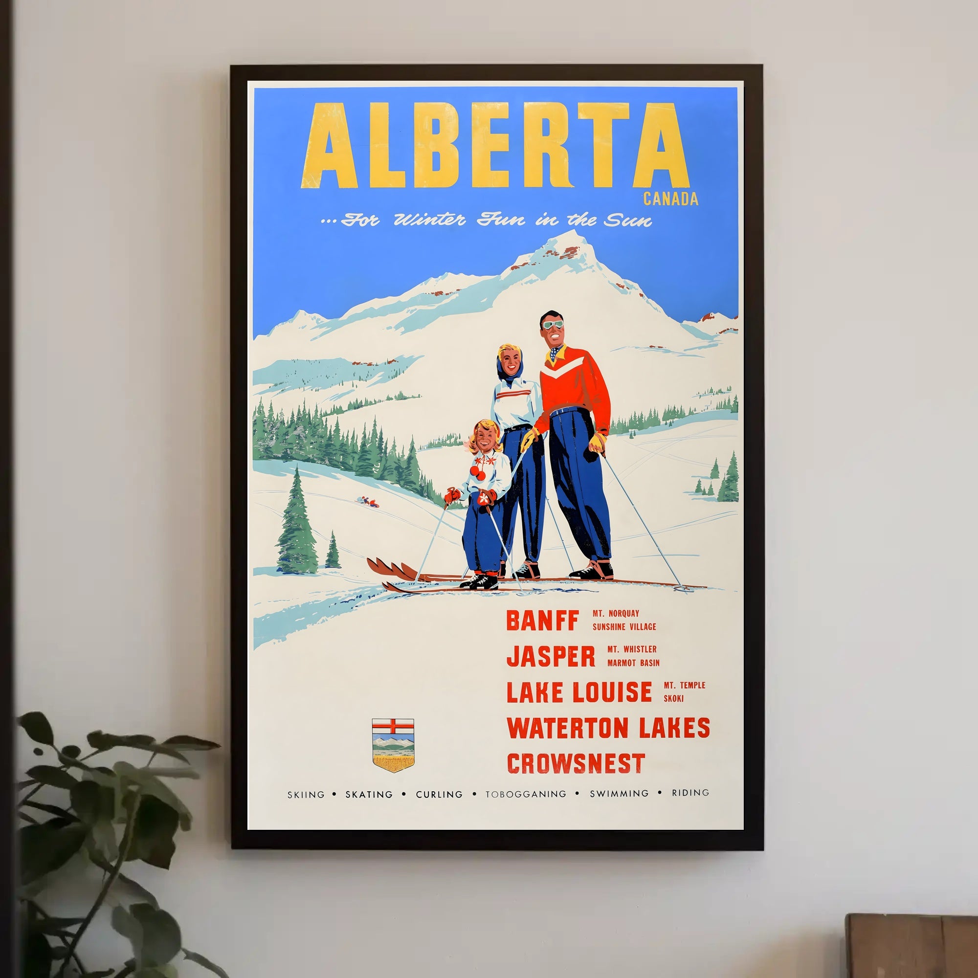 Alberta Winter Sports Poster PosterGoat