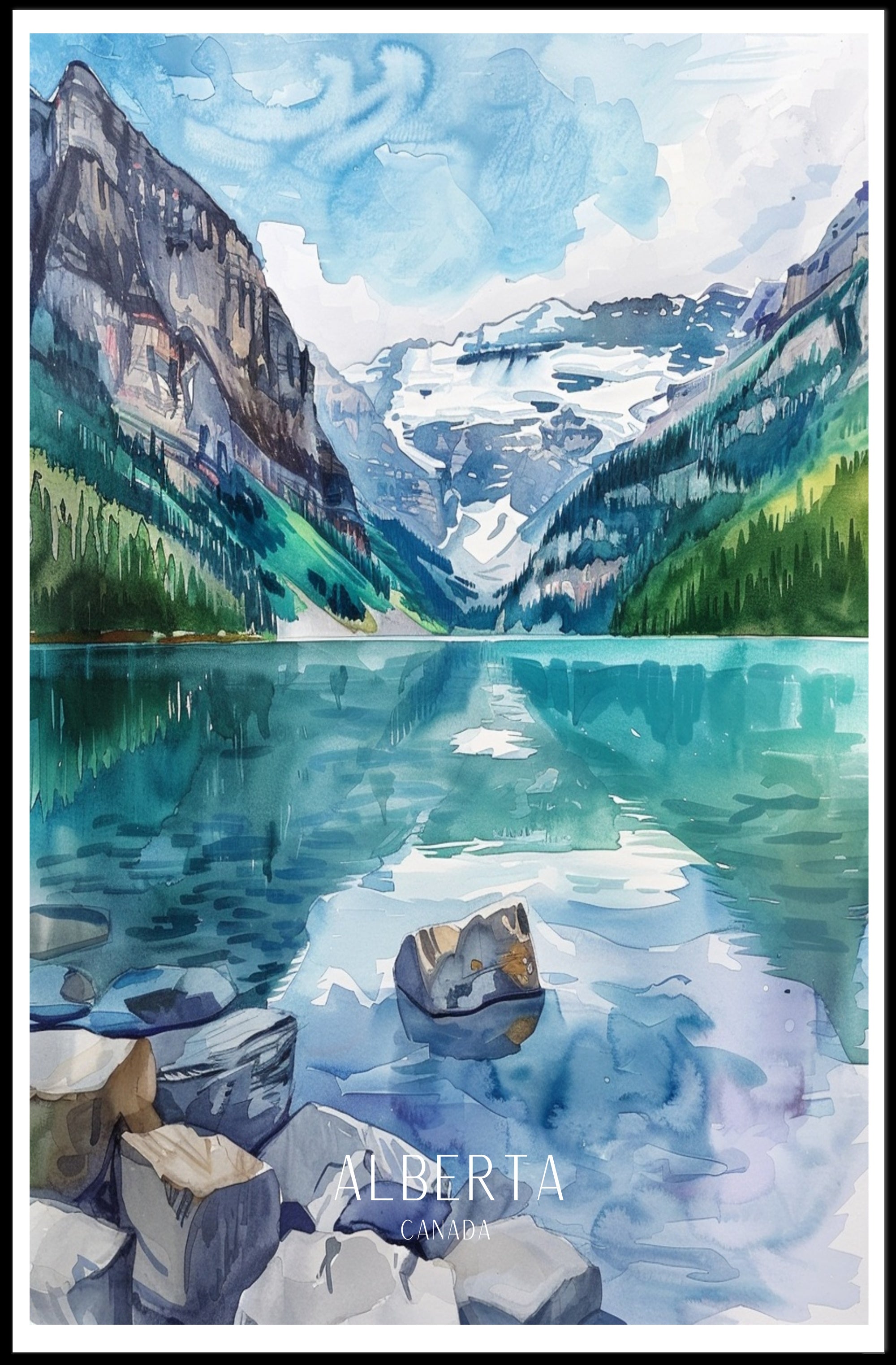 Alberta's Majestic Landscape Poster PosterGoat