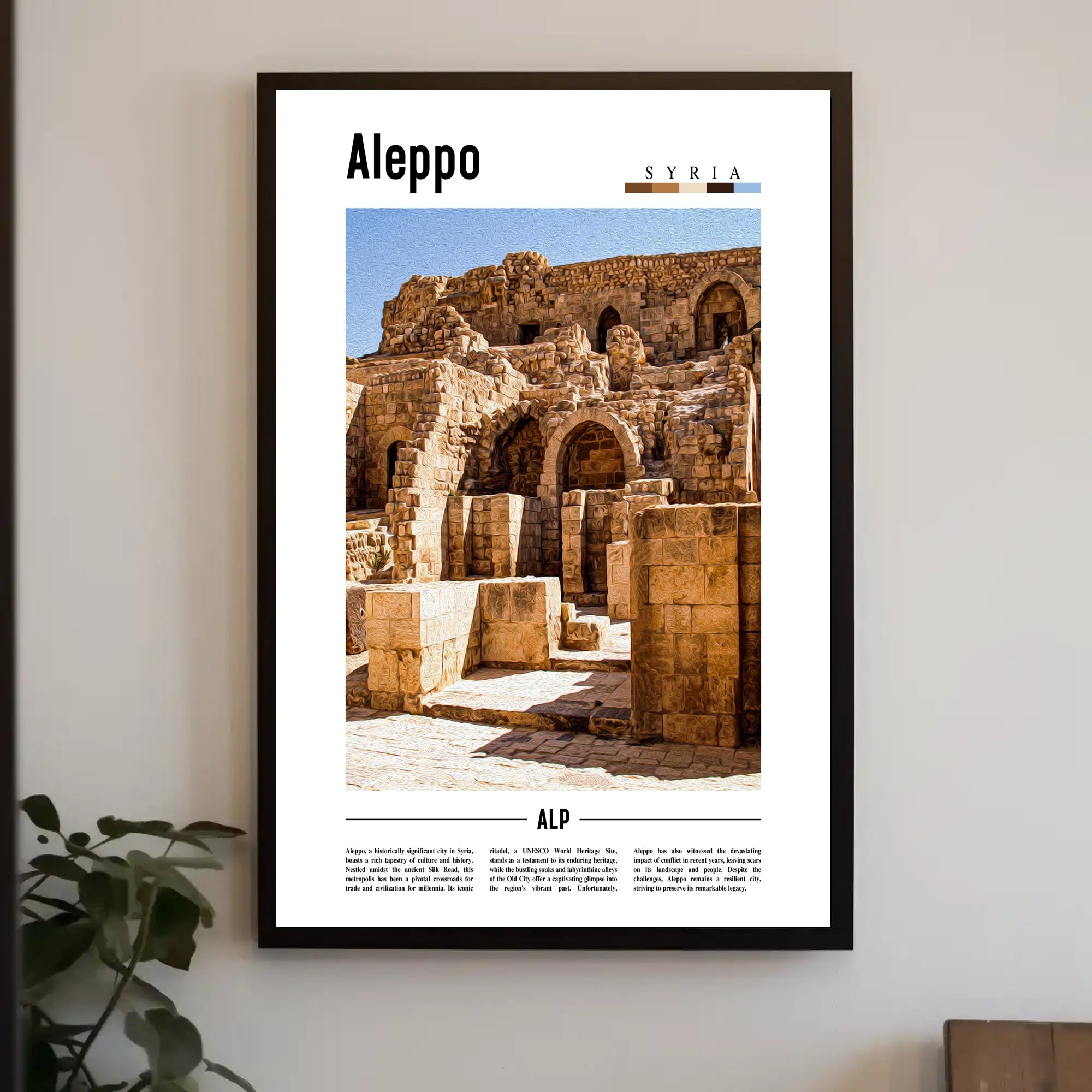 Aleppo's Historic Silk Road Story in Cultural Heritage Poster PosterGoat