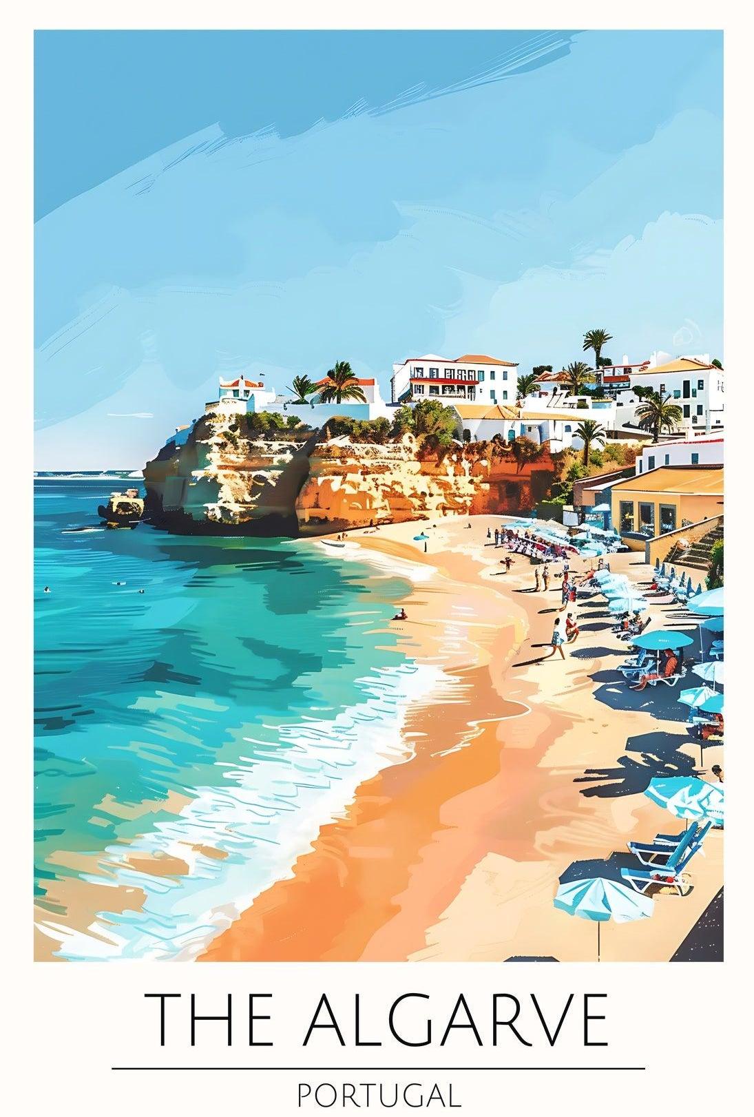 Algarve Coastal Bliss: Beach Vacation Poster PosterGoat