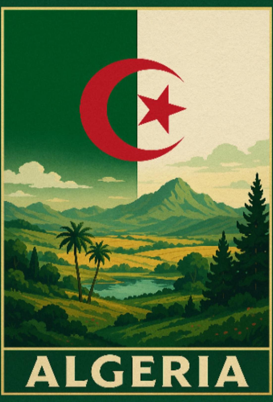 Algeria's Natural Beauty Vintage Travel Poster PosterGoat