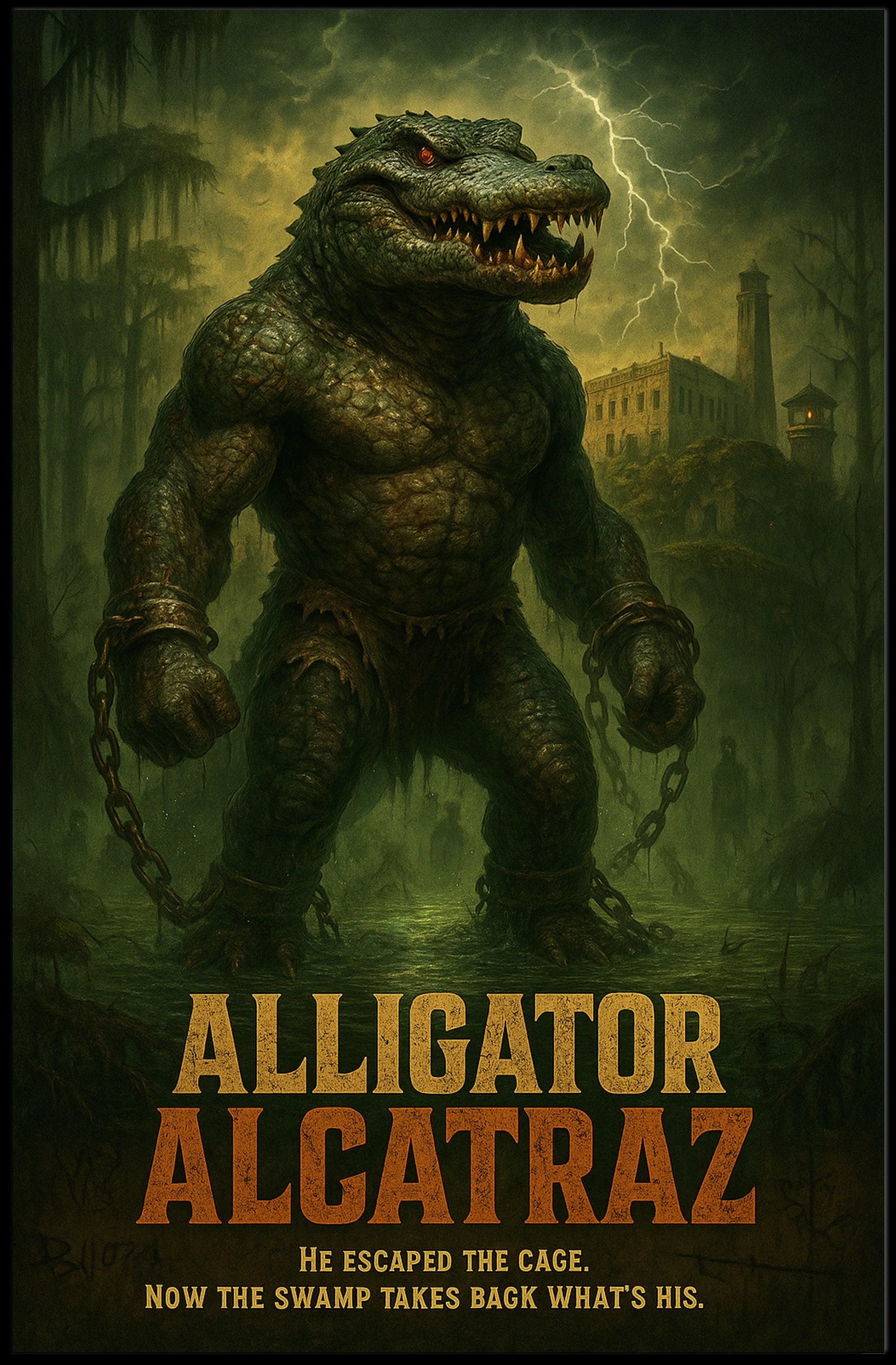 Alligator Alcatraz Poster PosterGoat
