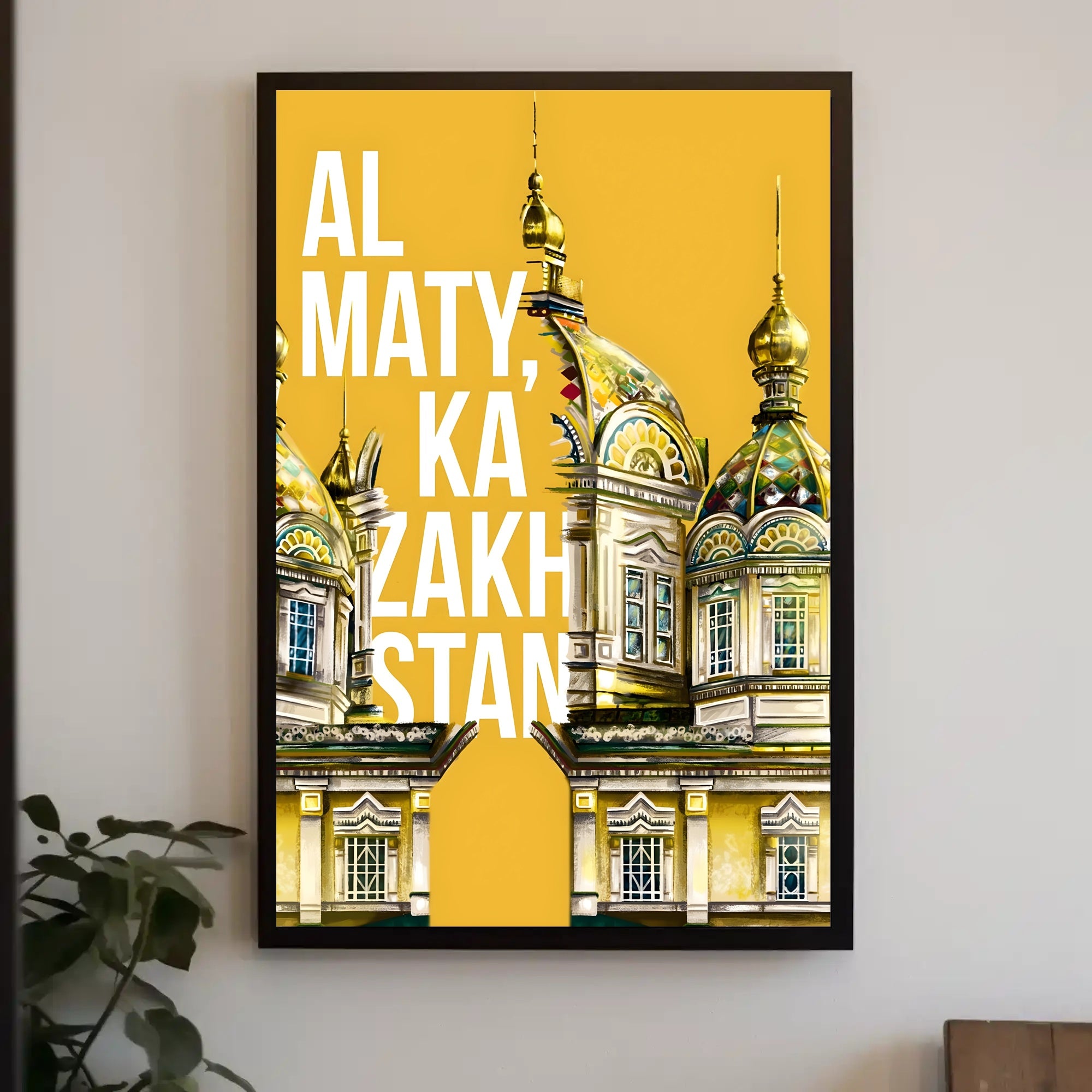 Almaty Kazakhstan Architectural Celebration Travel Poster PosterGoat