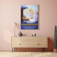 Alpine Winter Excursion Travel Poster PosterGoat