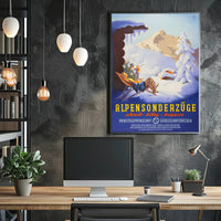 Alpine Winter Excursion Travel Poster PosterGoat