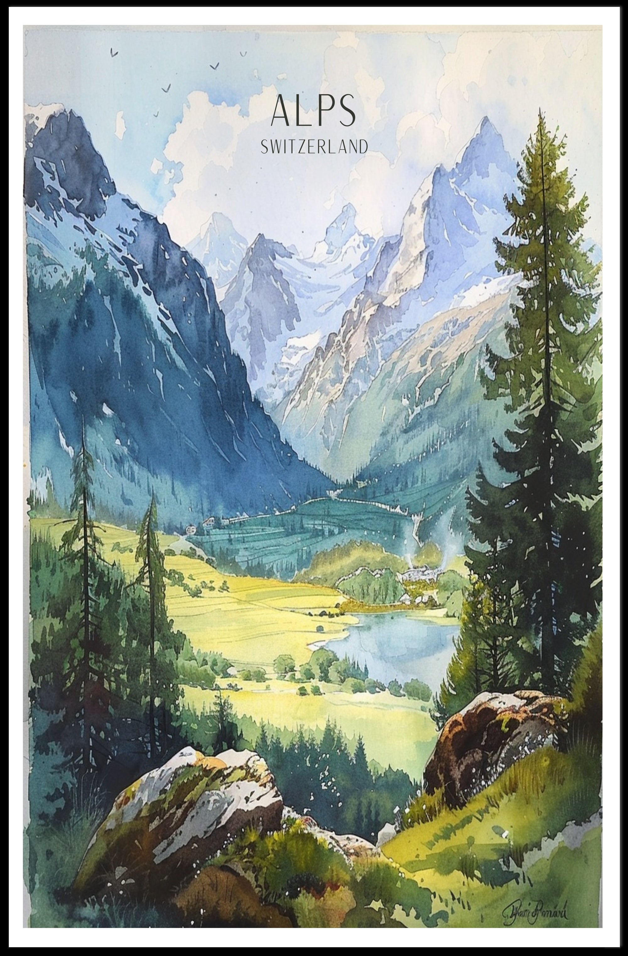 Alps of Switzerland Poster PosterGoat