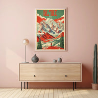 Altai Mountains Vintage Travel Poster PosterGoat