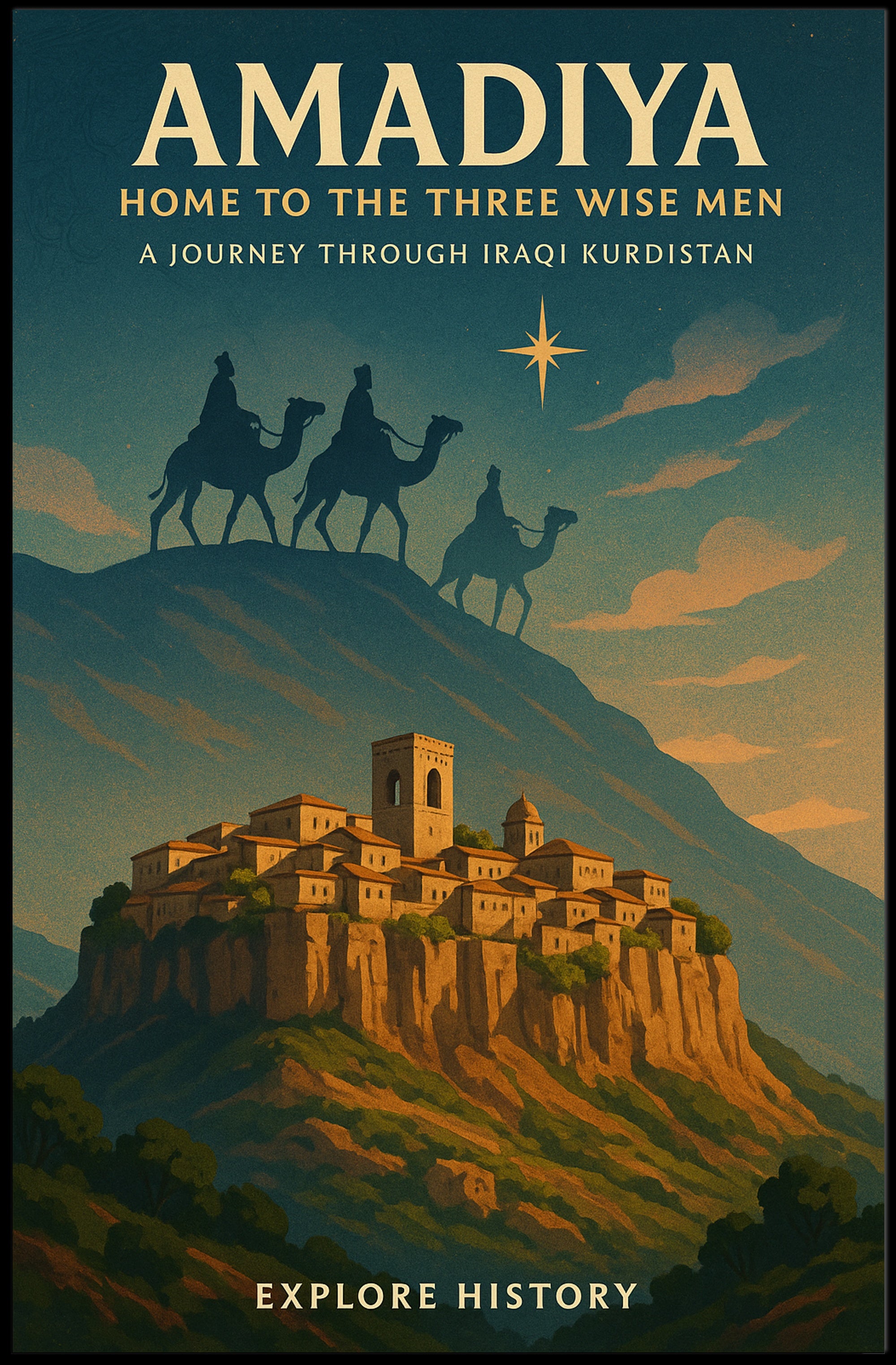 Amadiya Home to the Three Wise Men Poster PosterGoat