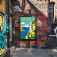 Amalfi Coast Scenic Illustration Travel Poster PosterGoat