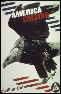 America Calling: Bold Bald Eagle Political or Propaganda Poster PosterGoat