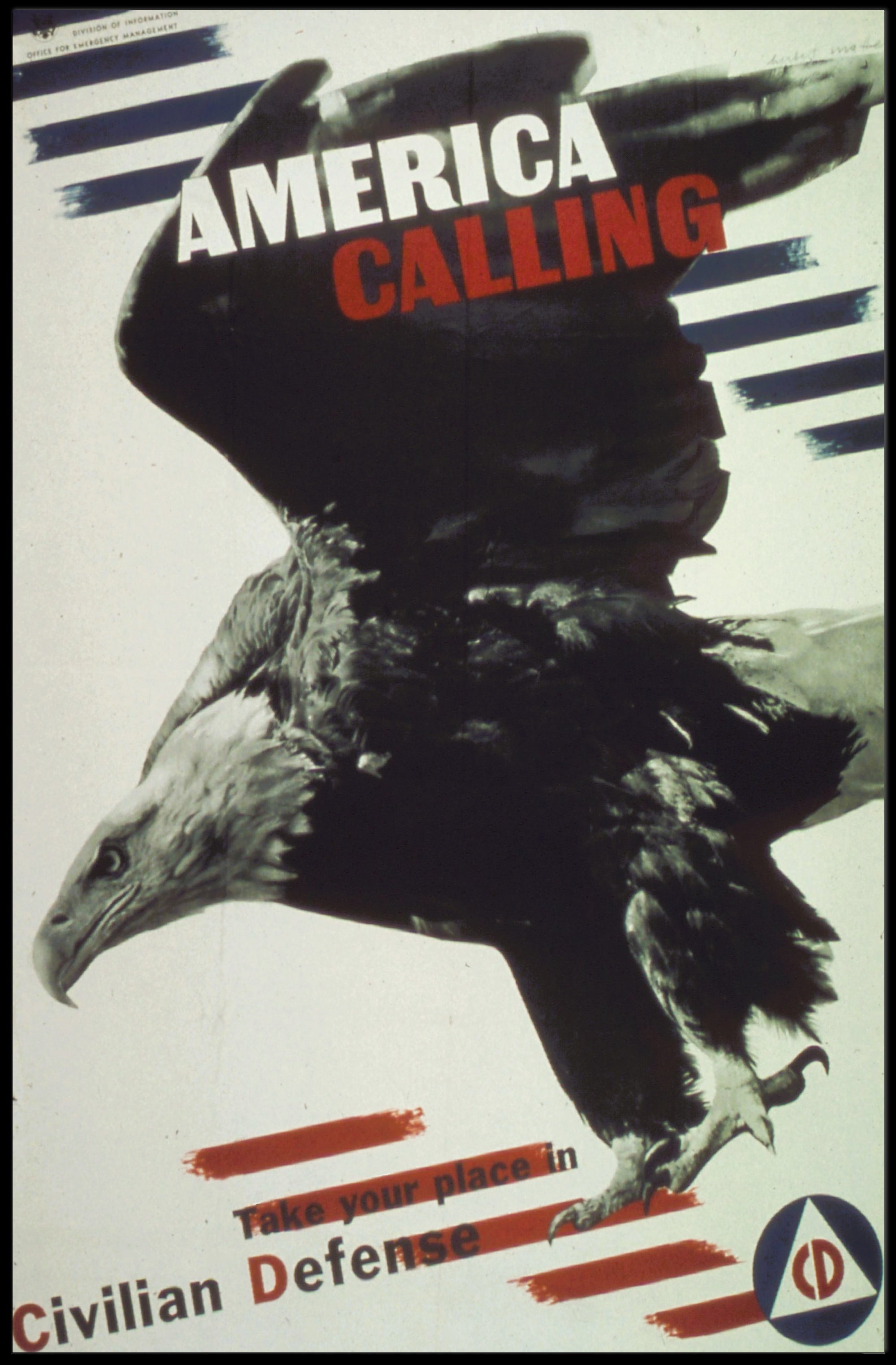 America Calling: Bold Bald Eagle Political or Propaganda Poster PosterGoat