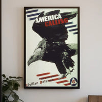 America Calling: Bold Bald Eagle Political or Propaganda Poster PosterGoat
