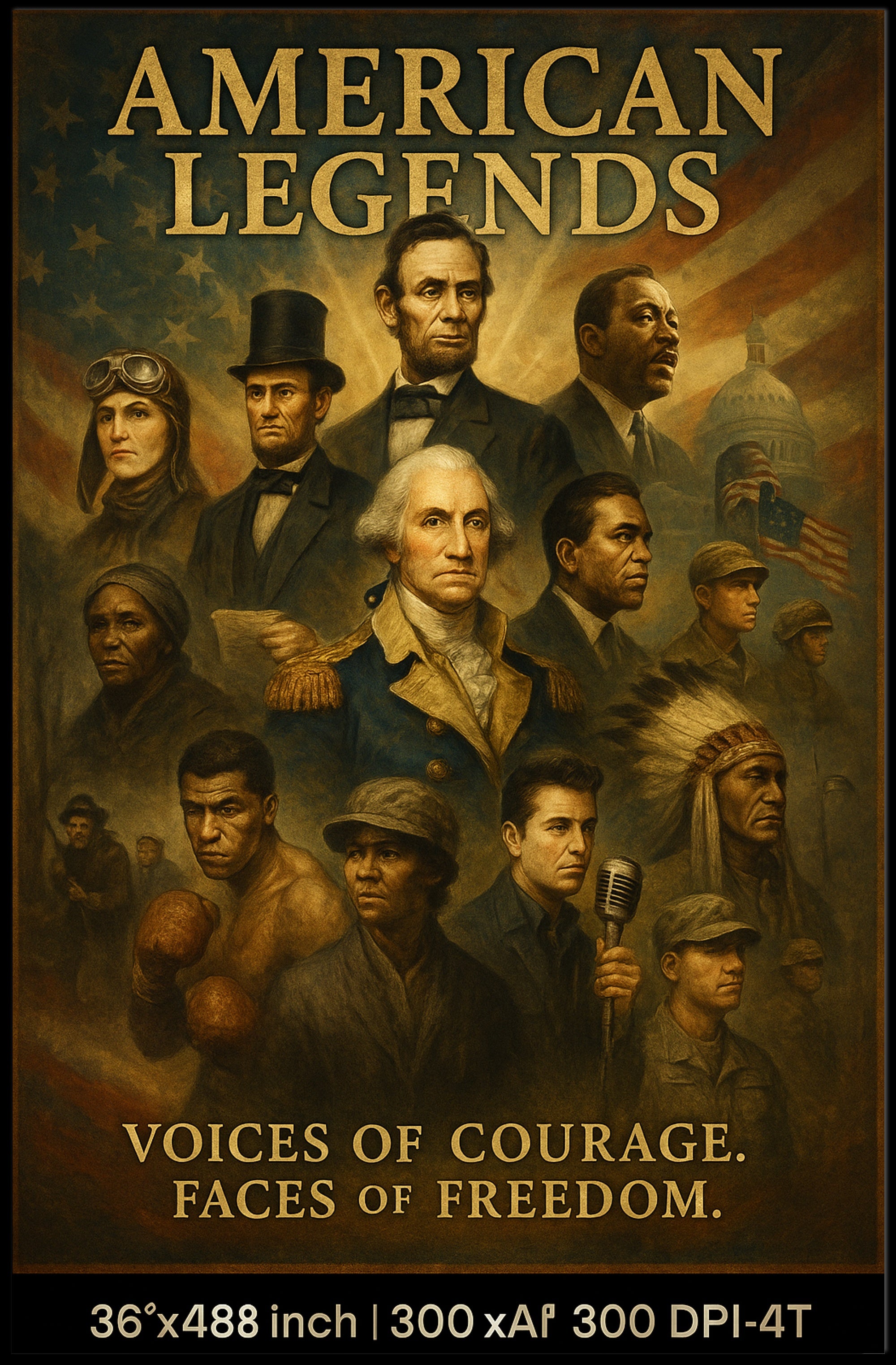 American Legends Poster PosterGoat
