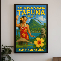 American Samoa Island Culture Travel Poster PosterGoat