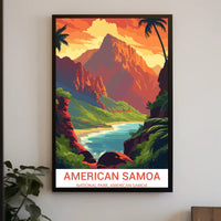 American Samoa National Park Scenic Adventure Travel Poster PosterGoat
