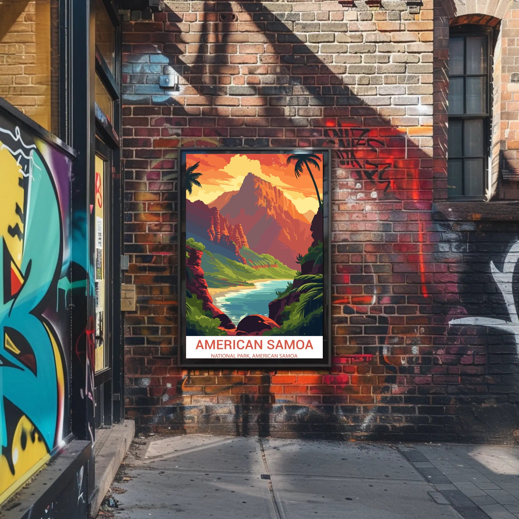 American Samoa National Park Scenic Adventure Travel Poster PosterGoat