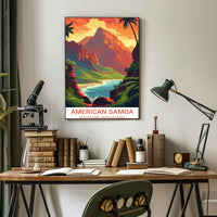 American Samoa National Park Scenic Adventure Travel Poster PosterGoat