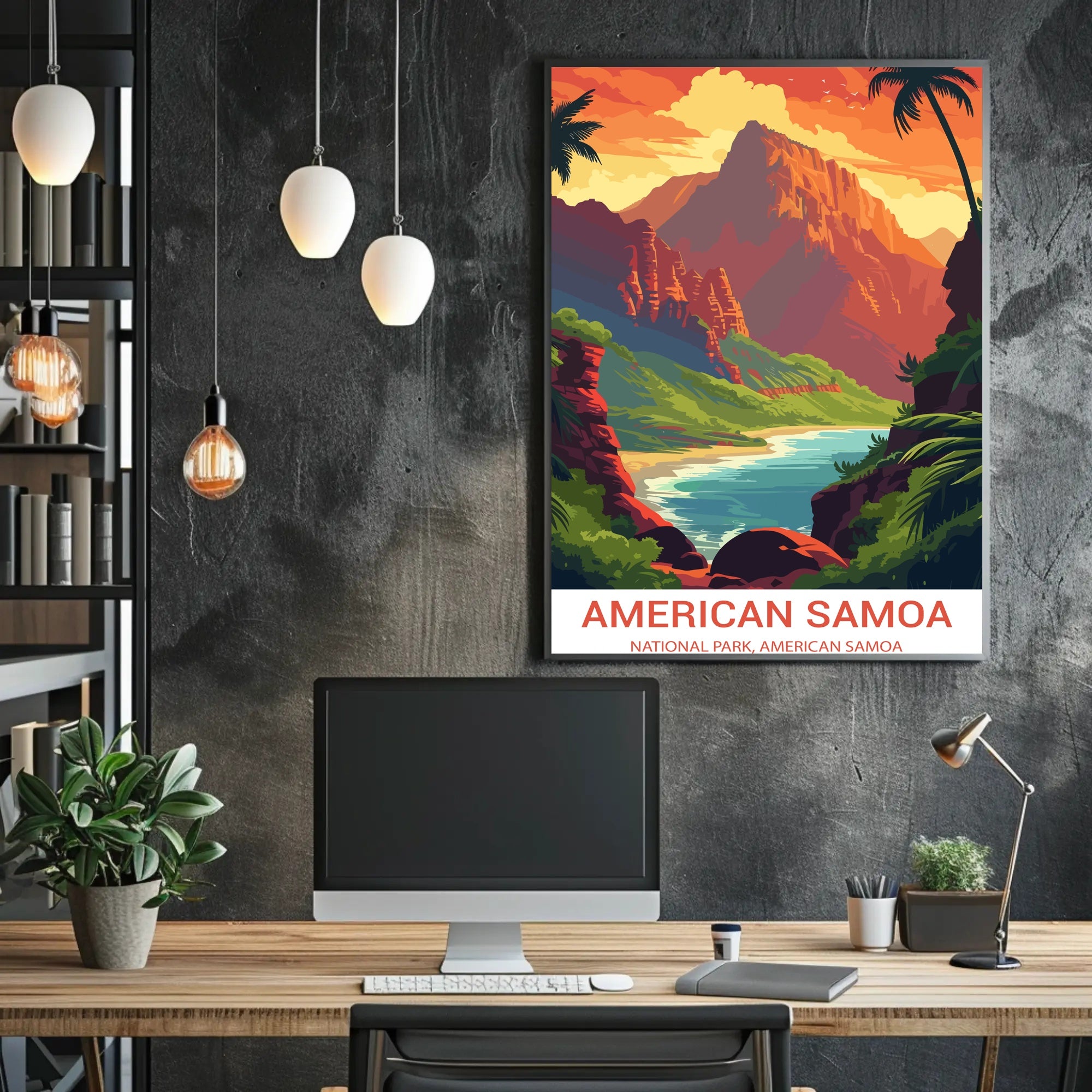 American Samoa National Park Scenic Adventure Travel Poster PosterGoat