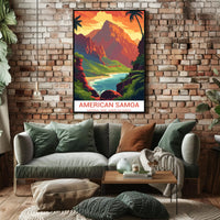 American Samoa National Park Scenic Adventure Travel Poster PosterGoat