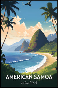 American Samoa Scenic Travel Paradise National Park Poster PosterGoat