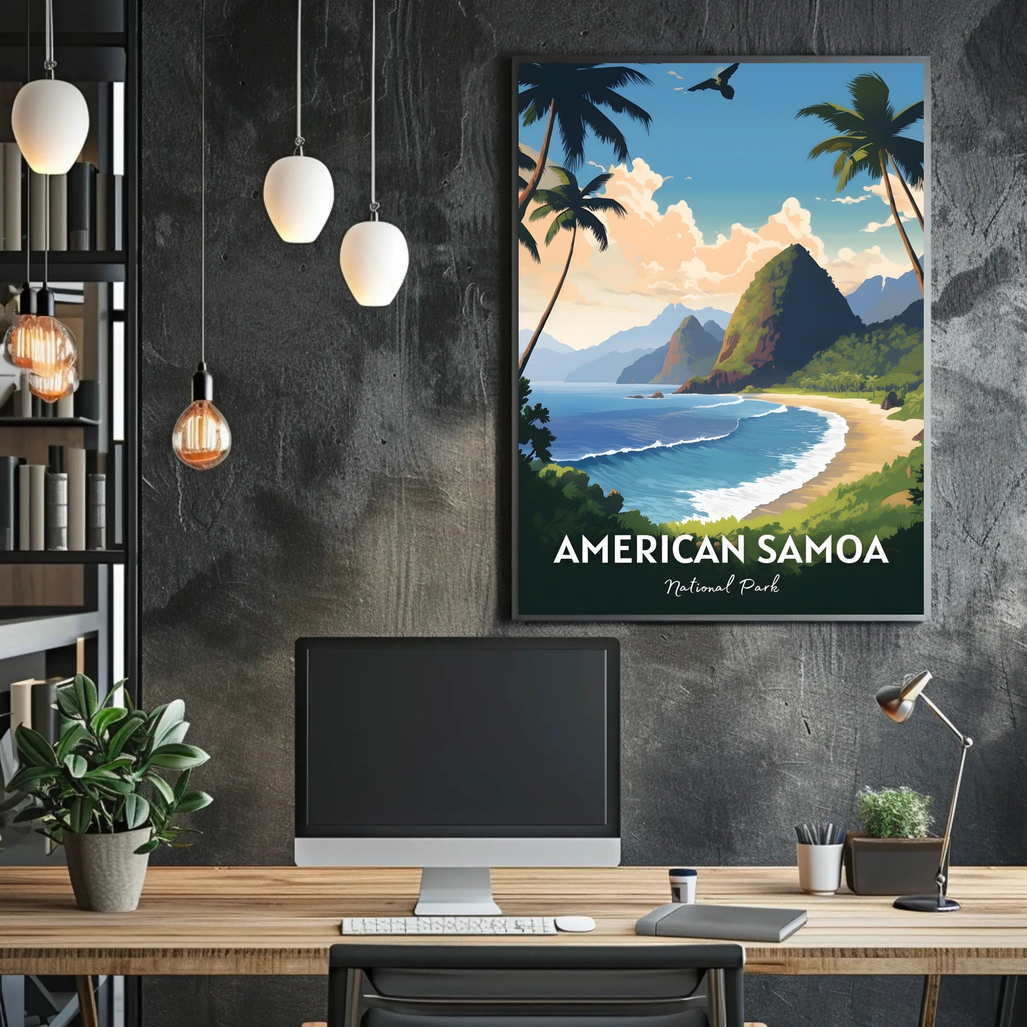 American Samoa Scenic Travel Paradise National Park Poster PosterGoat