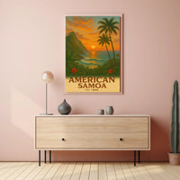 American Samoa Scenic View Travel Poster PosterGoat