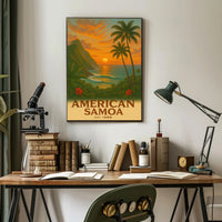 American Samoa Scenic View Travel Poster PosterGoat