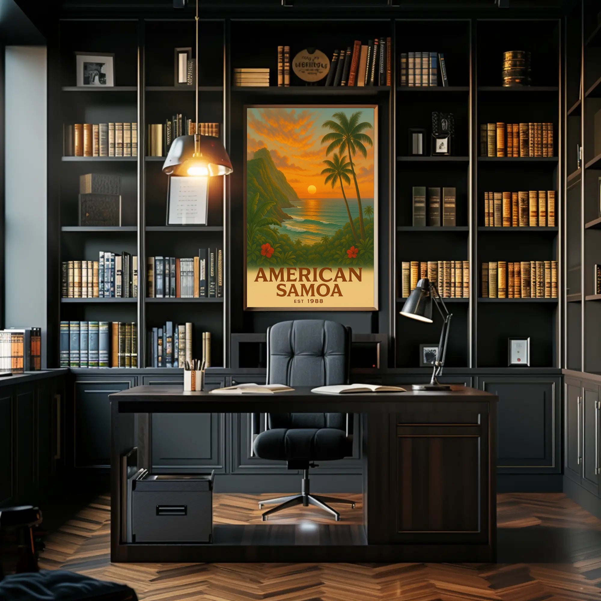 American Samoa Scenic View Travel Poster PosterGoat