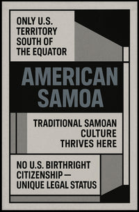 American Samoa Unique U.S. Territory Poster PosterGoat
