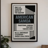 American Samoa Unique U.S. Territory Poster PosterGoat