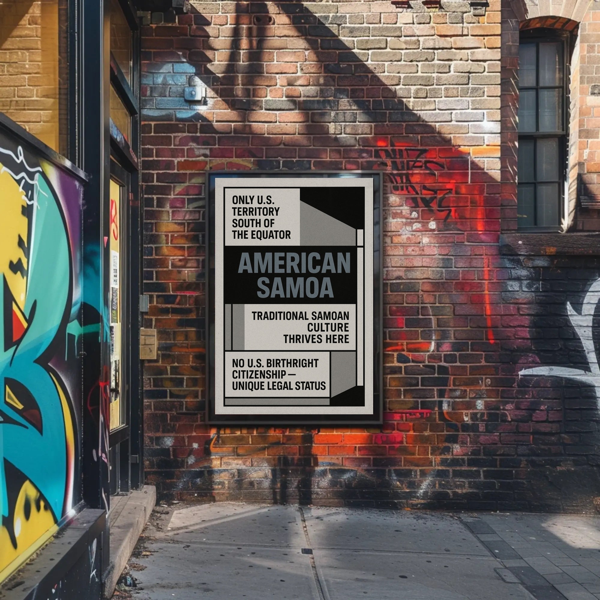 American Samoa Unique U.S. Territory Poster PosterGoat