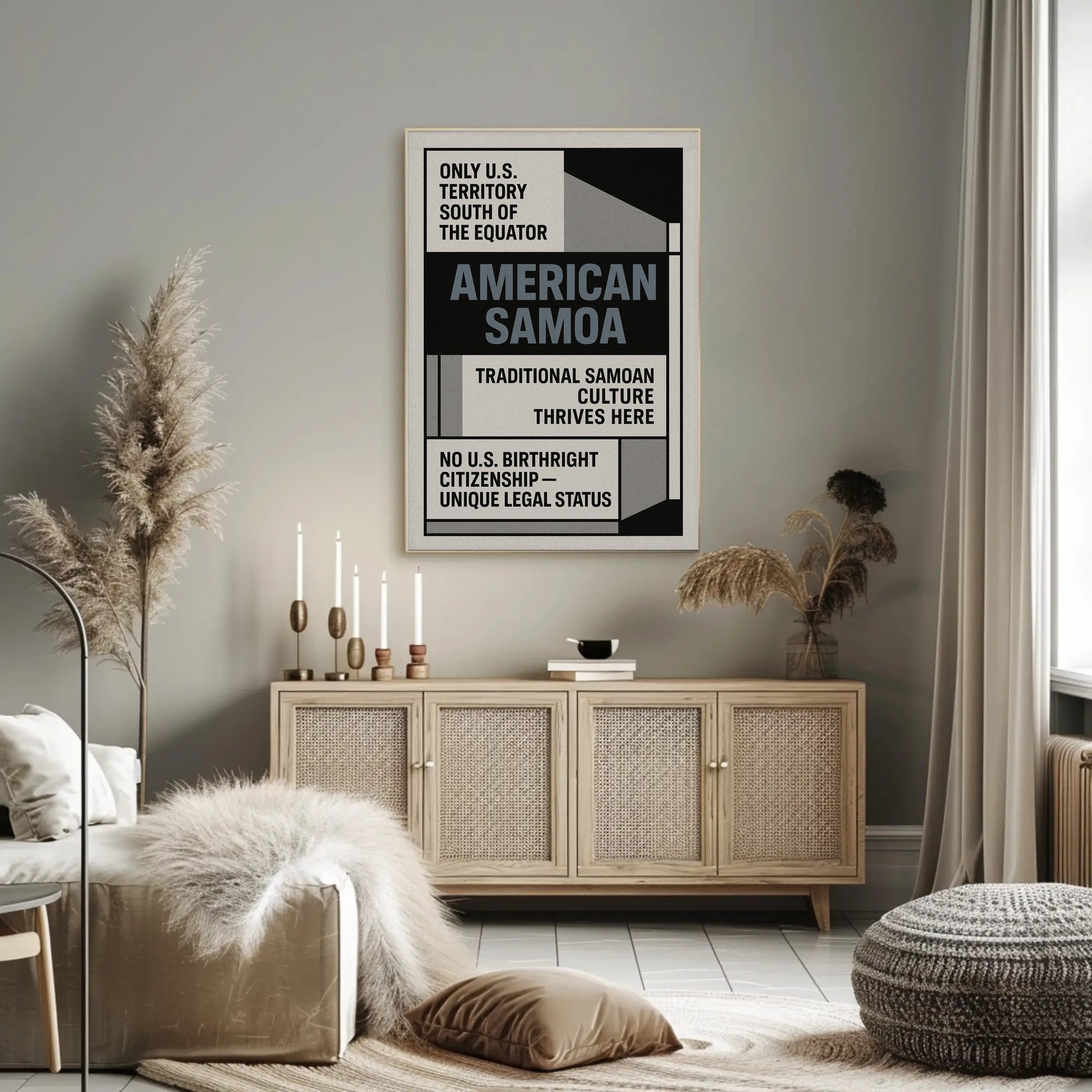 American Samoa Unique U.S. Territory Poster PosterGoat