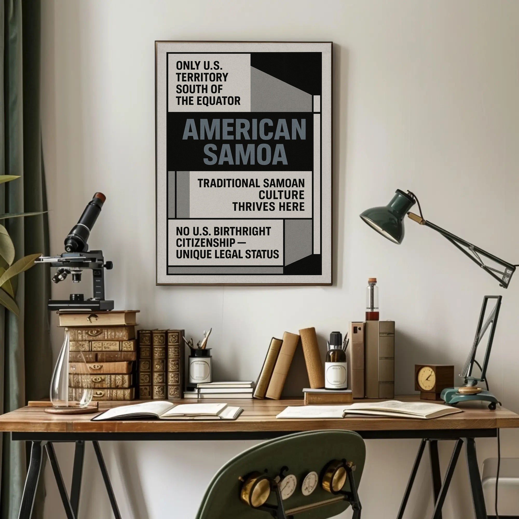 American Samoa Unique U.S. Territory Poster PosterGoat