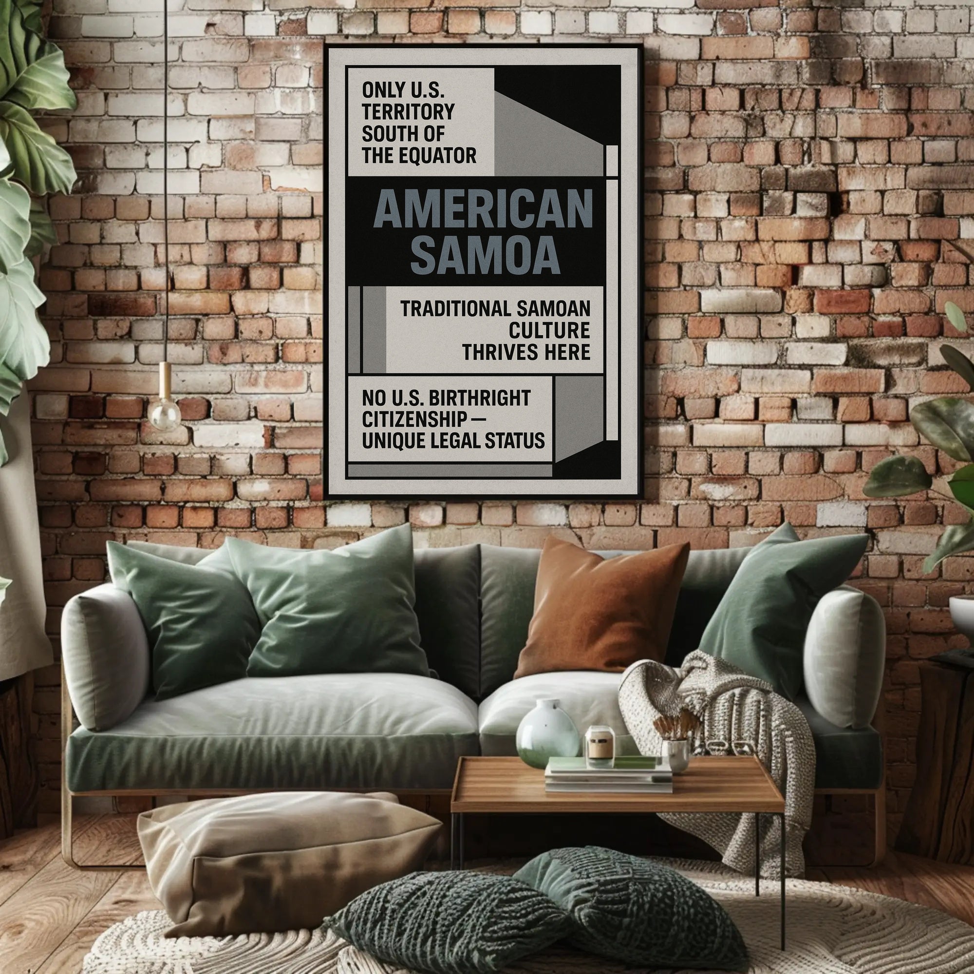 American Samoa Unique U.S. Territory Poster PosterGoat