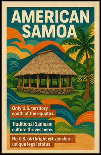 American Samoa Unique U.S. Territory Poster PosterGoat