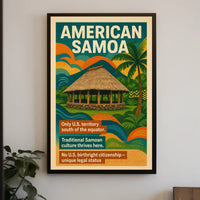 American Samoa Unique U.S. Territory Poster PosterGoat