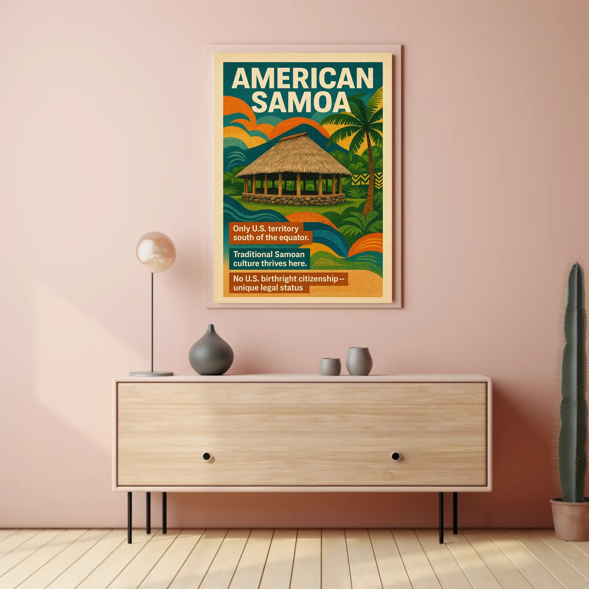 American Samoa Unique U.S. Territory Poster PosterGoat