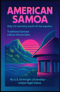 American Samoa Unique U.S. Territory Poster PosterGoat