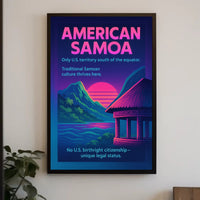 American Samoa Unique U.S. Territory Poster PosterGoat