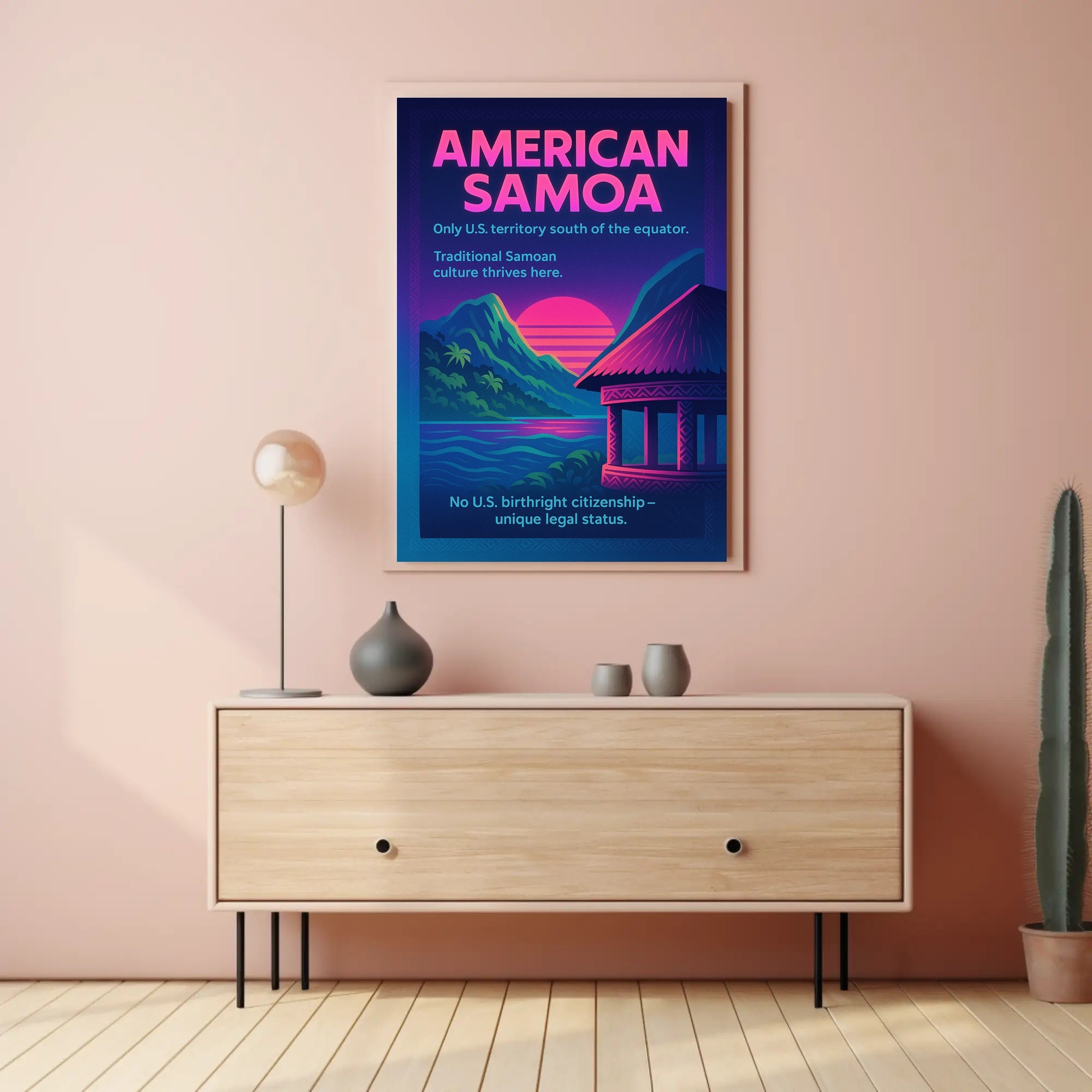 American Samoa Unique U.S. Territory Poster PosterGoat